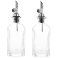 2pcs 500ml Stainless Steel Glass Oil Dispenser Bottles X435247