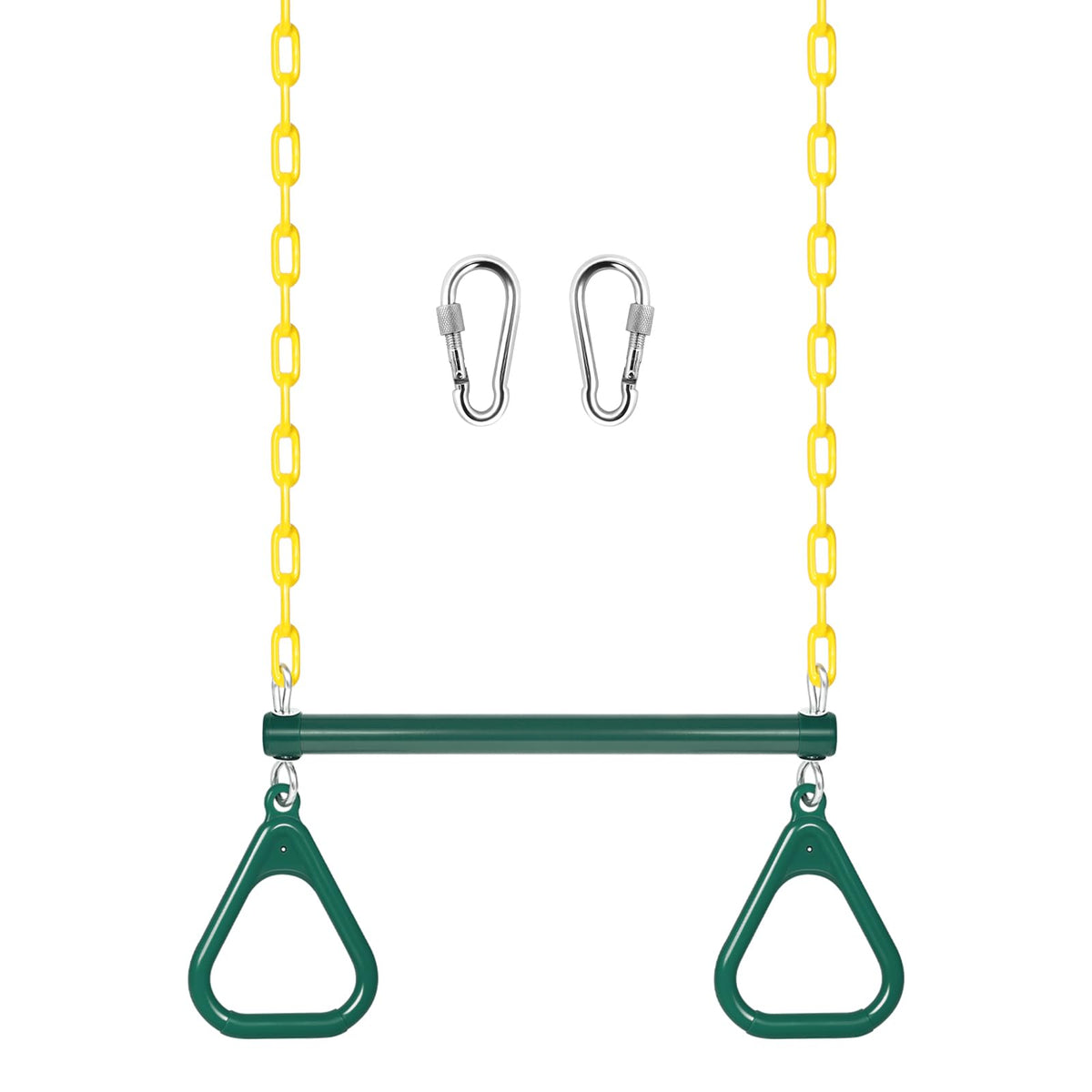 16" Heavy Duty Chain Swing Bar with Locking Carabiners W7444