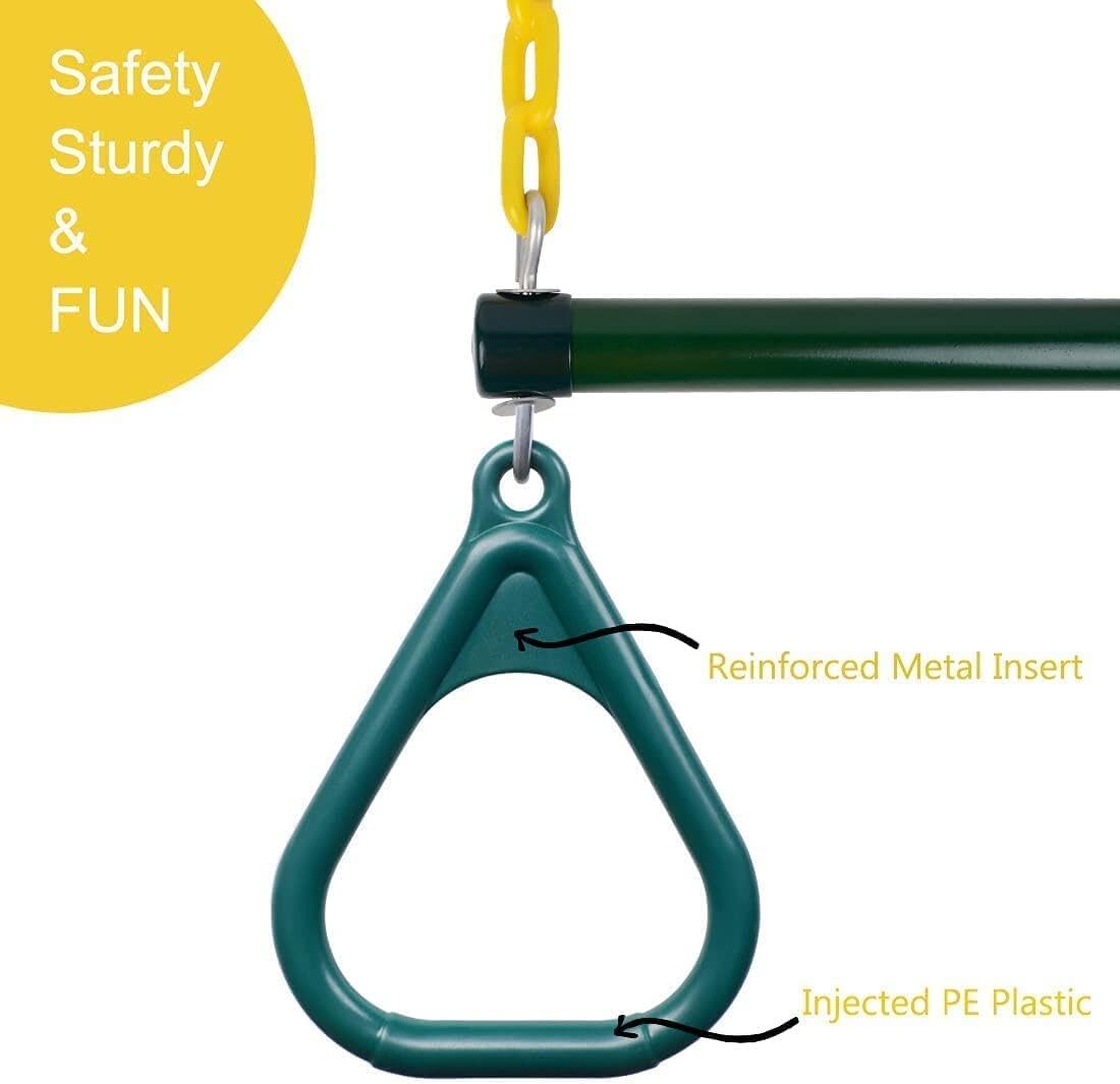 16" Heavy Duty Chain Swing Bar with Locking Carabiners W7444