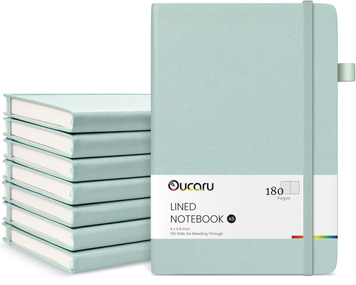 8 Pack A5 Lined Journal Notebooks A660