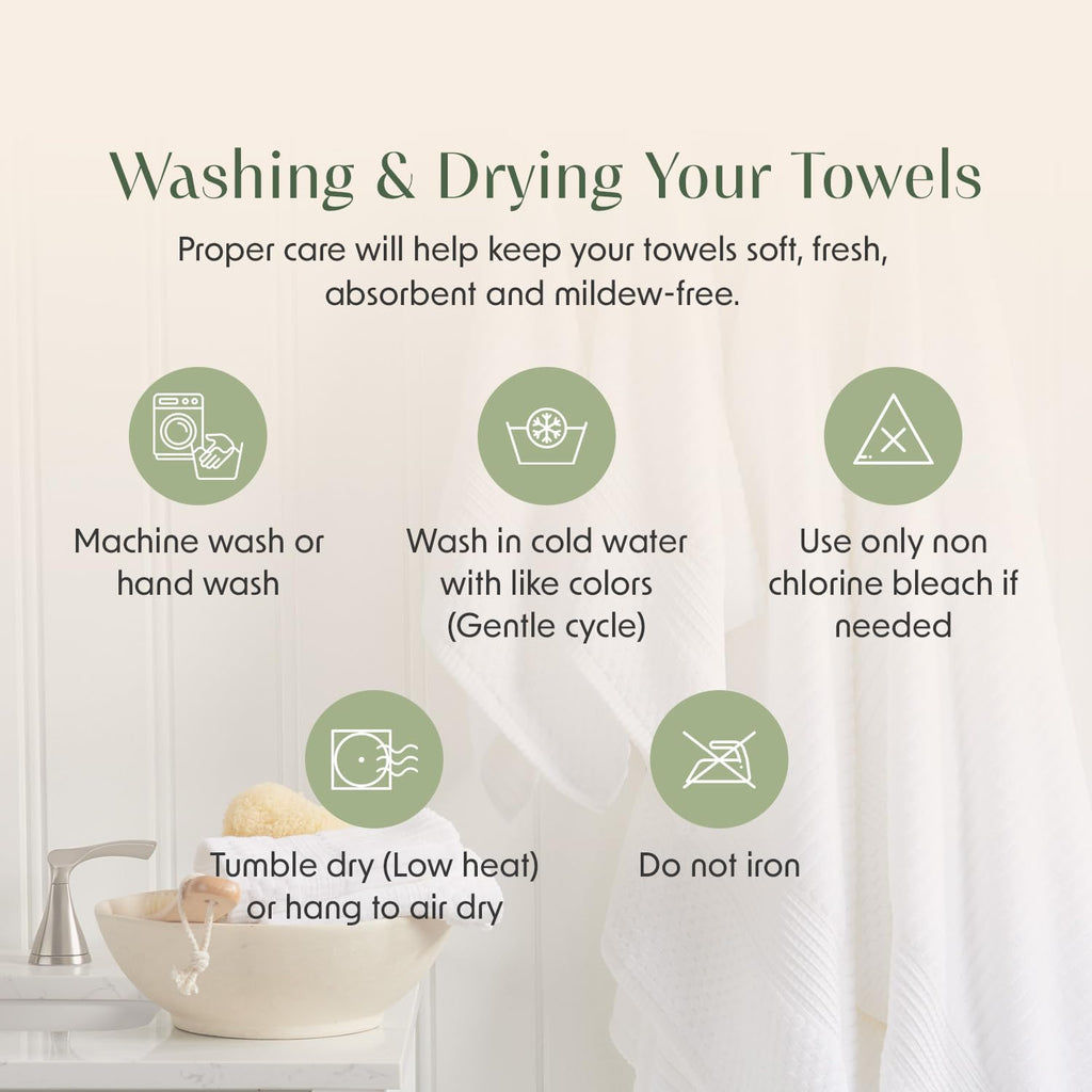 100% Cotton 6-Piece Blue Bath Towel Set S764