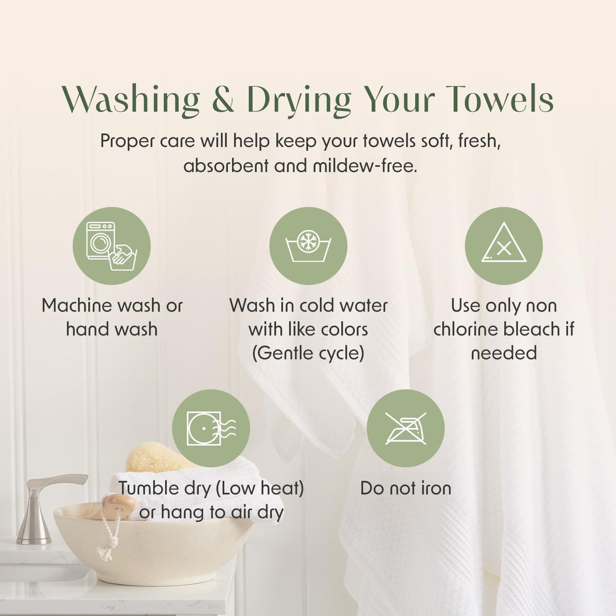 100% Cotton 6-Piece Blue Bath Towel Set S764