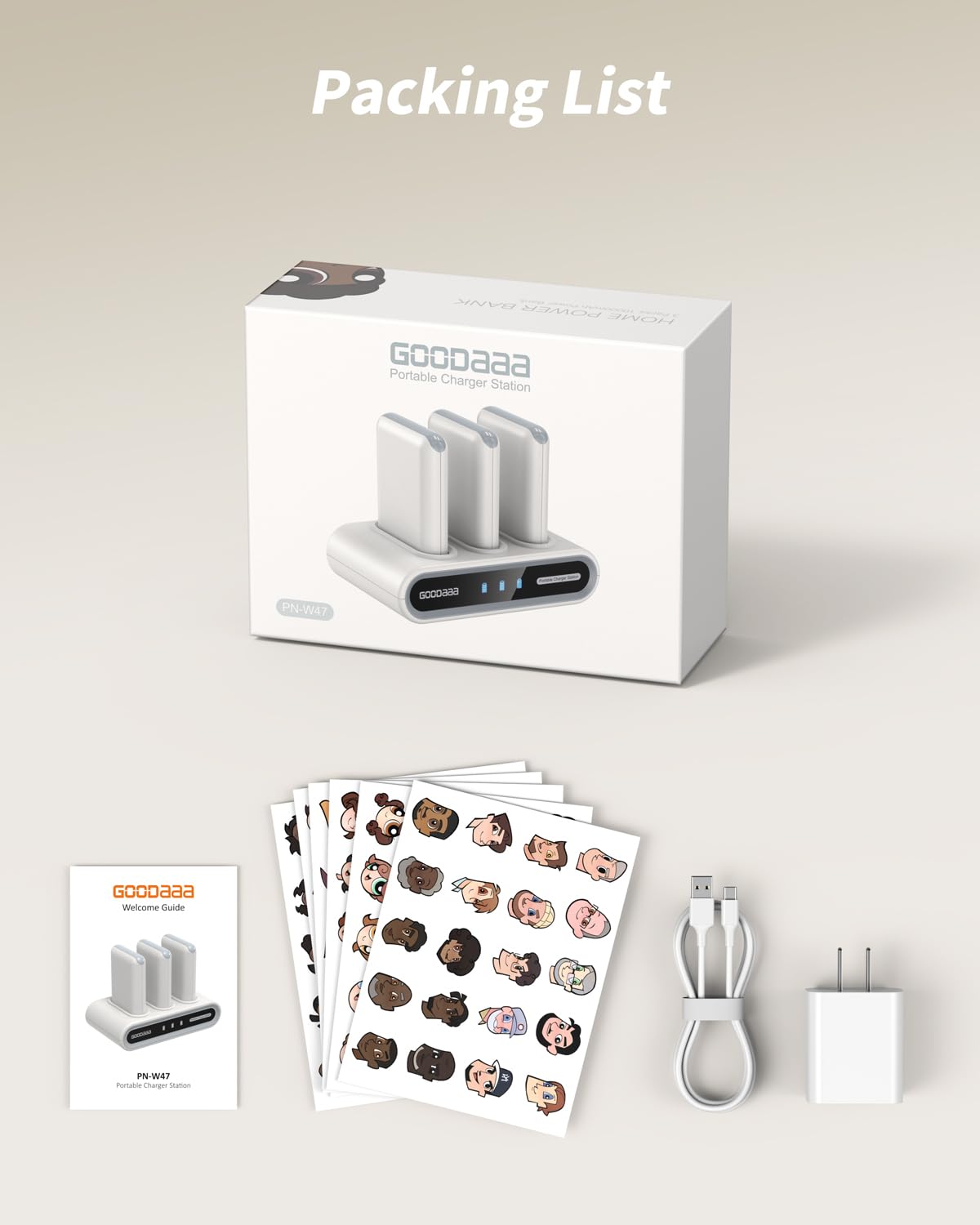 Portable Charger 3-Pack 10000mAh Power Bank Z7685