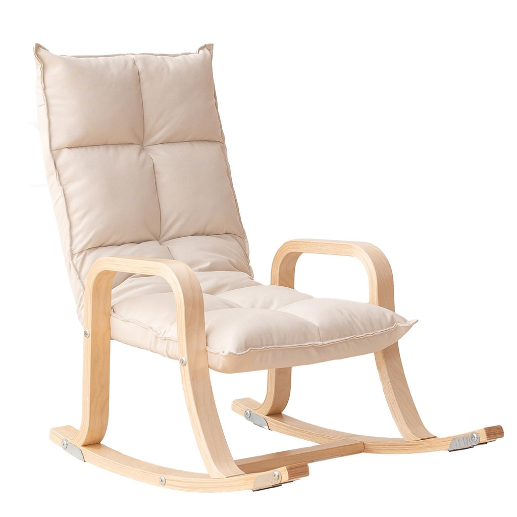 Kids' Rocking Chair with Soft Fabric (Beige) V2247