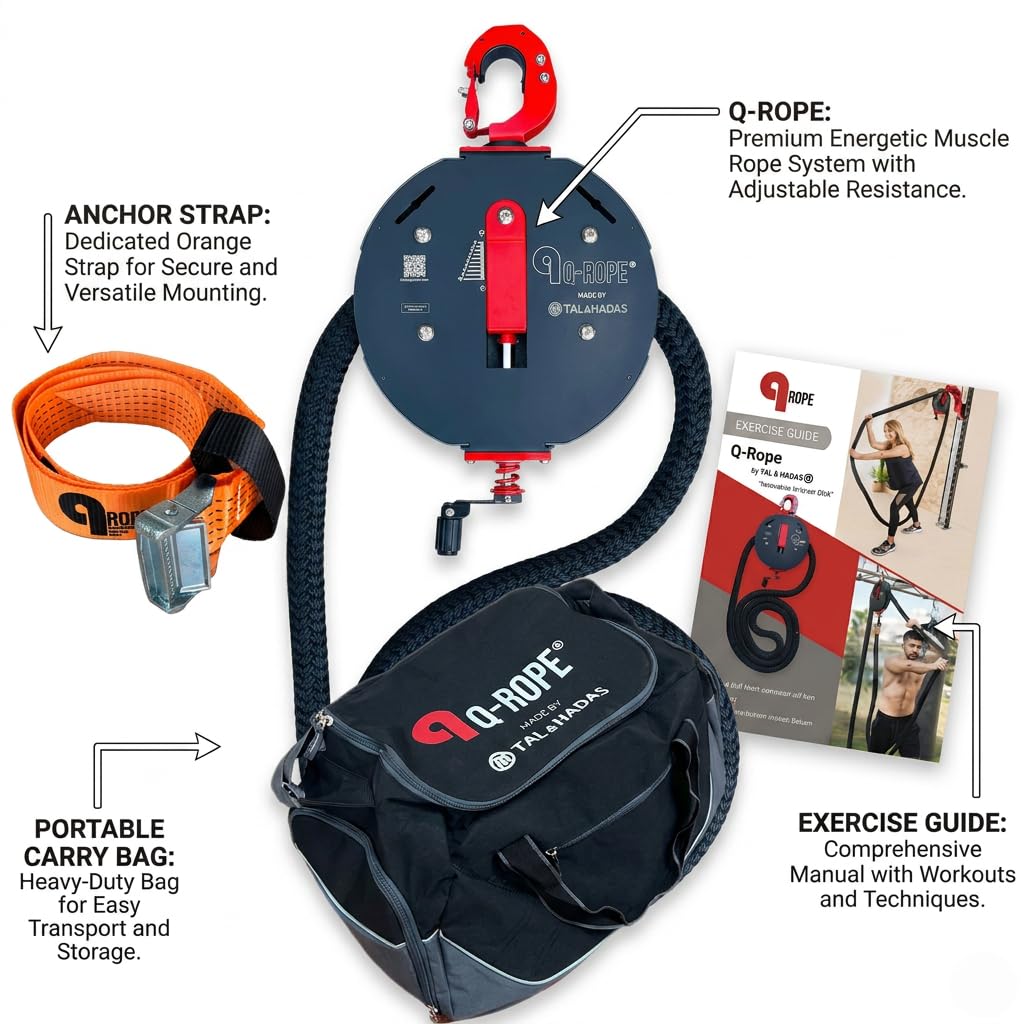 Portable Rope Trainer Machine with 132 lb Adjustable Resistance Y817046