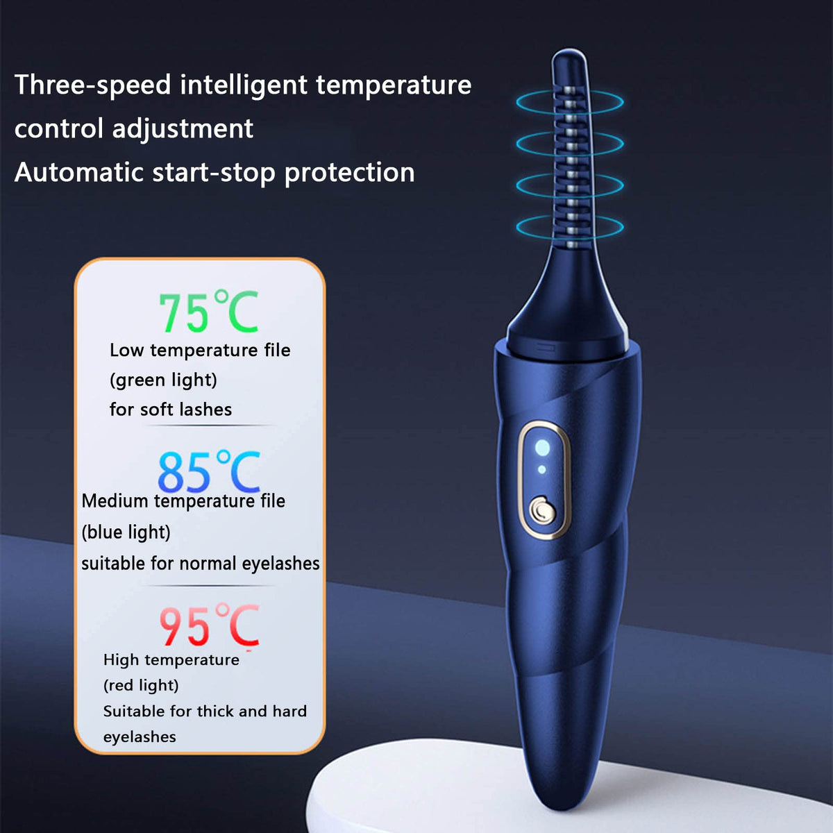 Heated Electric Eyelash Curler with Comb K55132