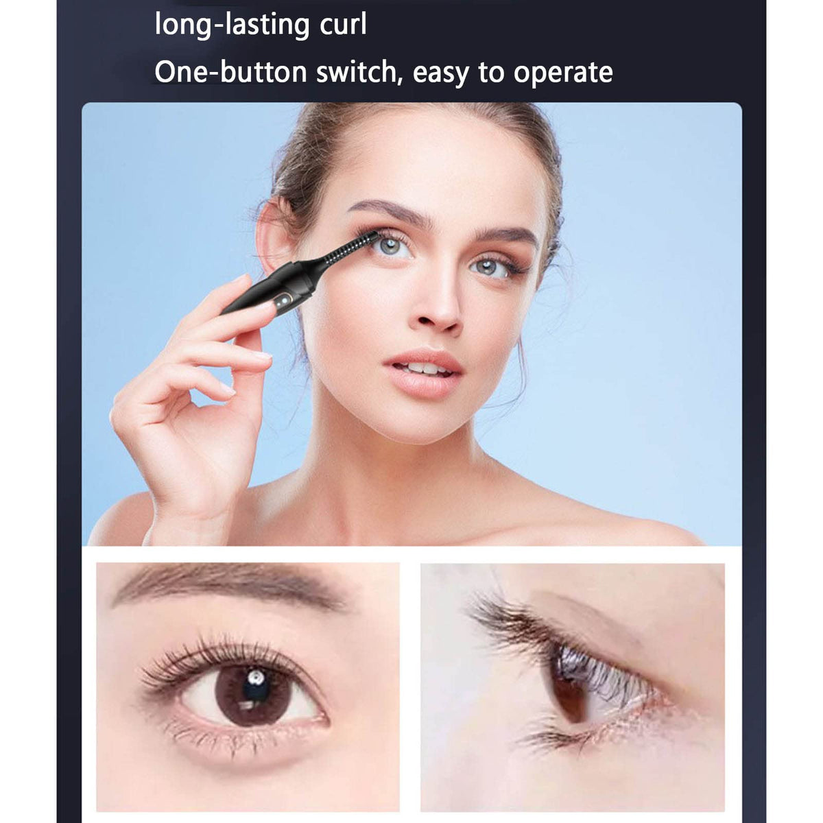 Heated Electric Eyelash Curler with Comb K55132