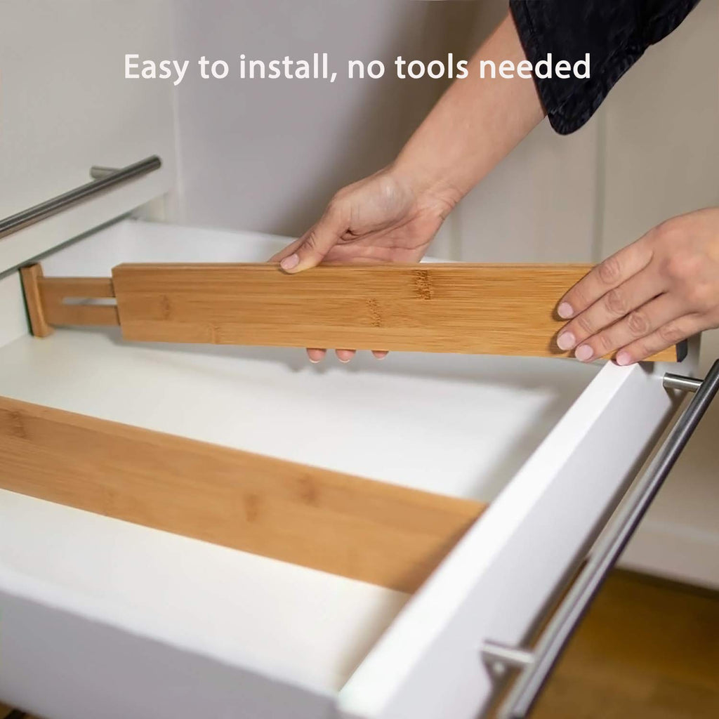 Bamboo Drawer Divider 6 Pack O6082