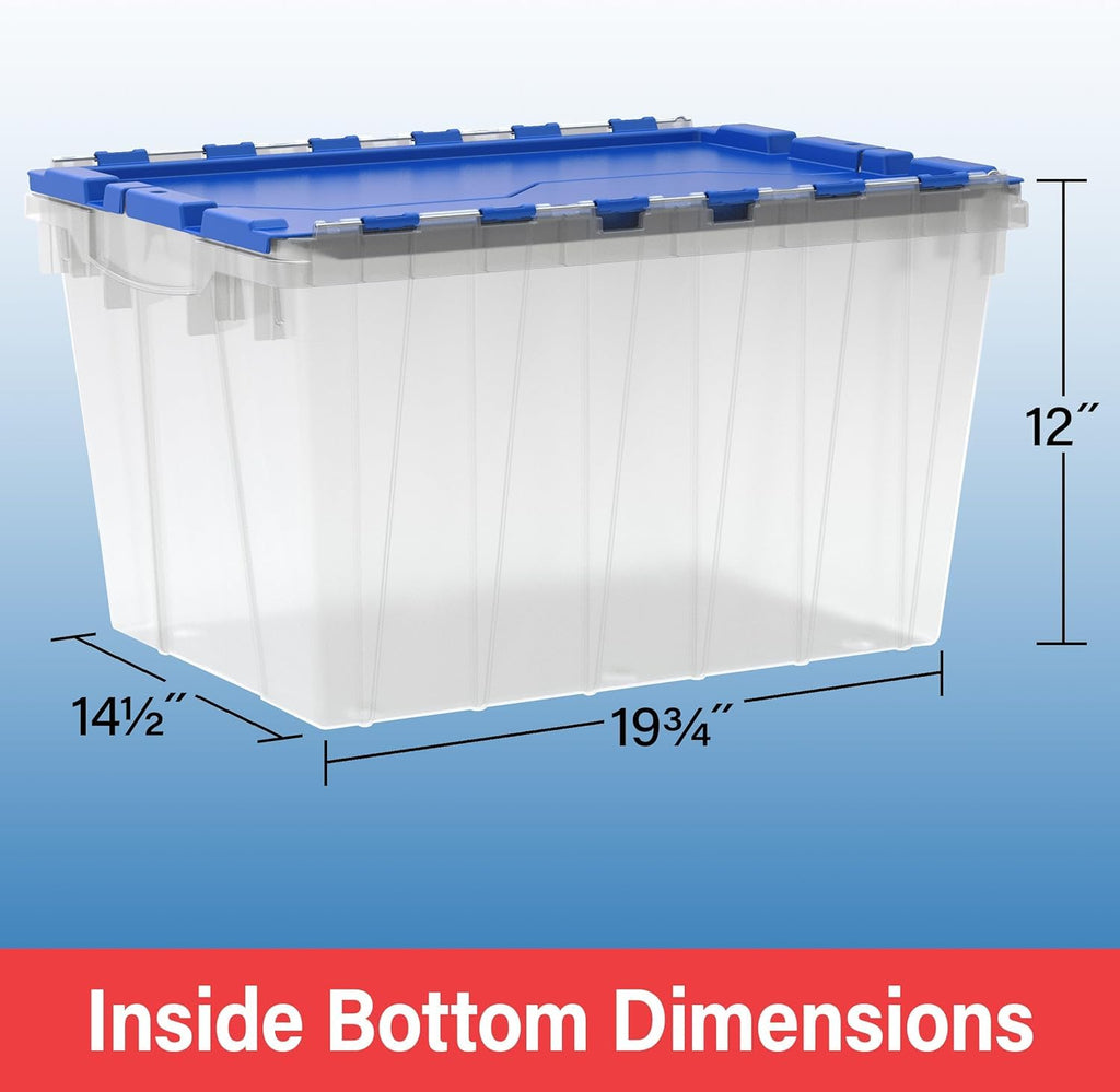 12 Gal Stackable Storage Box with Attached Lid E283246