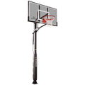Height Adjustable In-Ground Basketball Hoop with Tempered Glass Backboard X6917