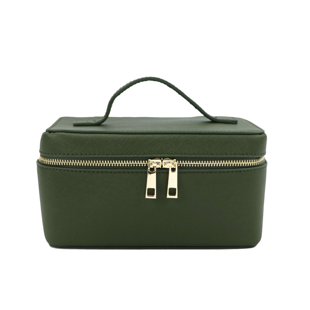 Green Leather Travel Toiletry Makeup Bag B55202