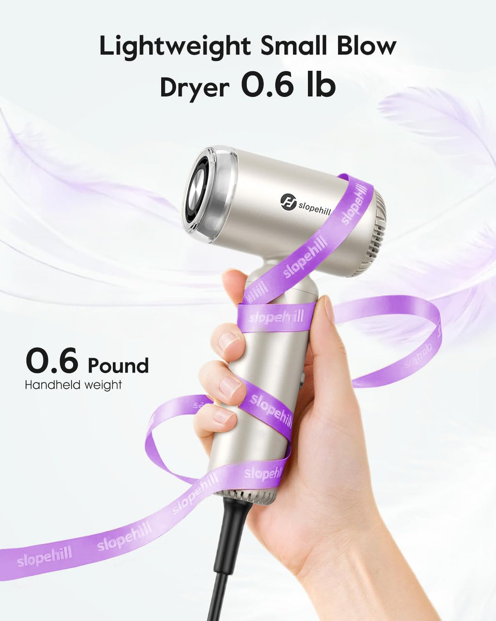 Gold 1500W Ionic Travel Hair Dryer with Diffuser T361695