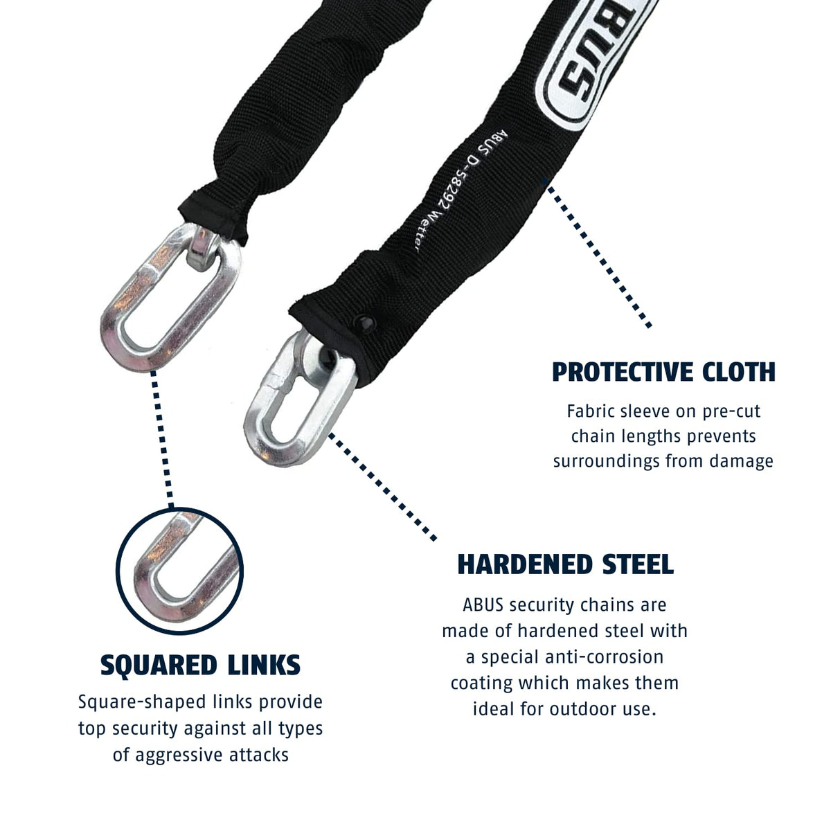 Hardened Steel Square Security Chain C499