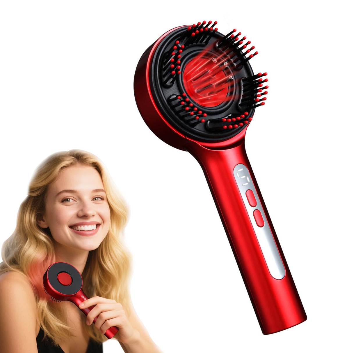 Rechargeable Cordless Scalp Massage Comb with Oil Applicator I5294