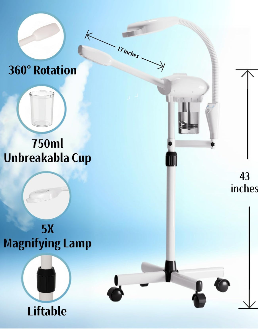 Facial Steamer with Magnifying Lamp W30396