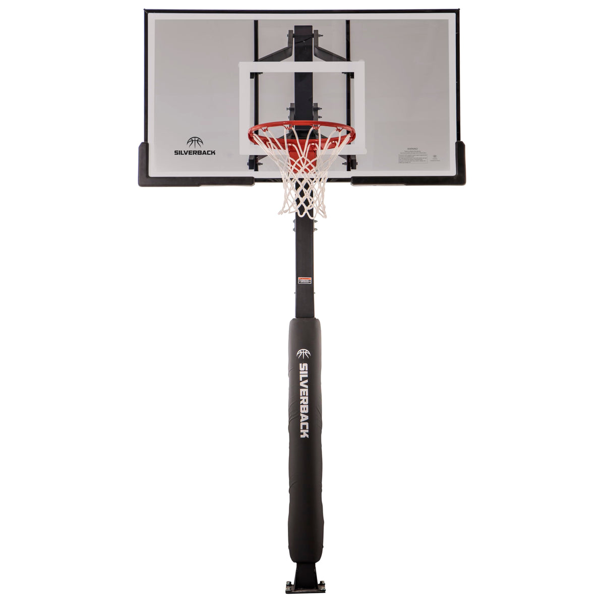 Height Adjustable In-Ground Basketball Hoop with Tempered Glass Backboard X6917