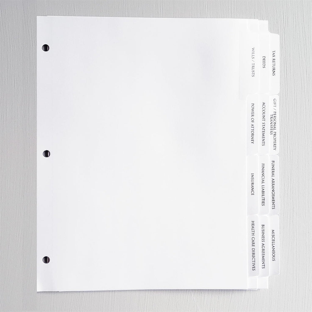 Index TAB DIVIDERS Sets of 12 H8361