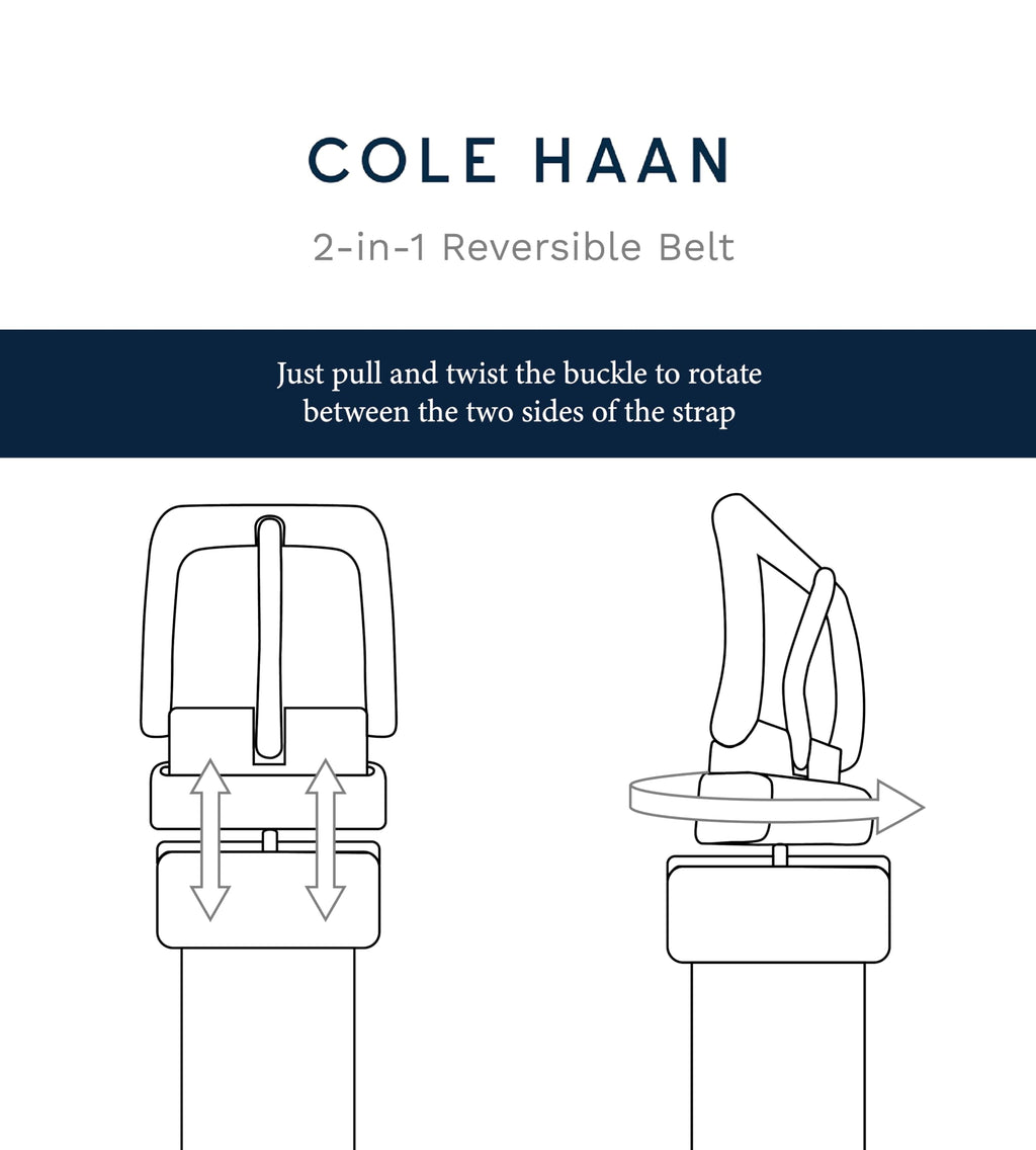 Reversible Embossed Logo Casual Belt S514