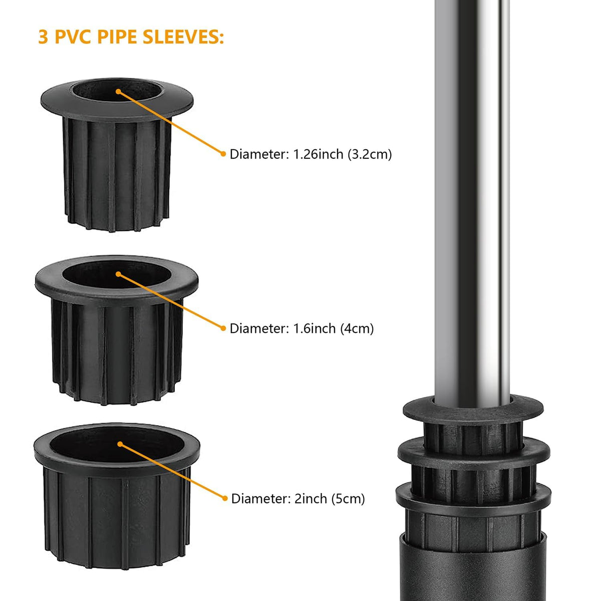 Stainless Steel Black Umbrella Holder P871088