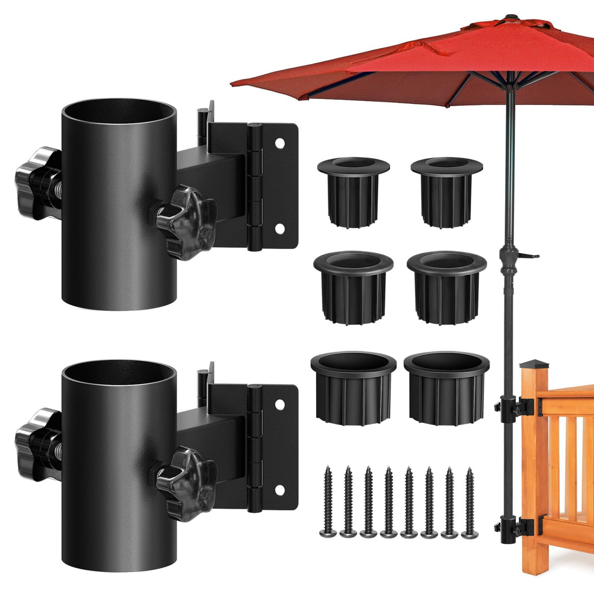 Stainless Steel Black Umbrella Holder P871088