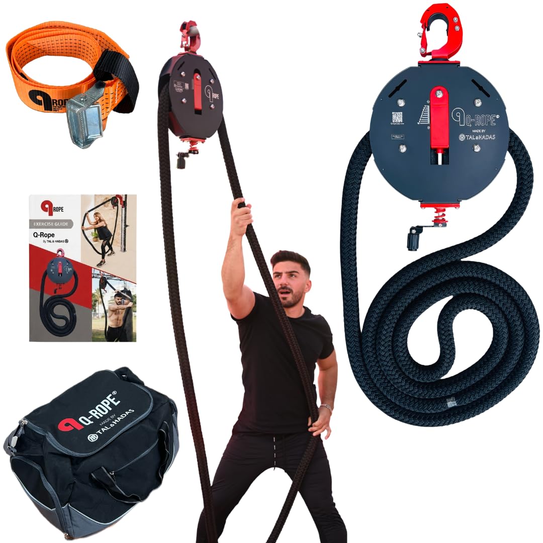 Portable Rope Trainer Machine with 132 lb Adjustable Resistance Y817046