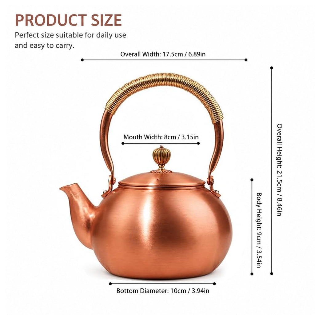 Handmade Copper Tea Kettle 1200ML J863
