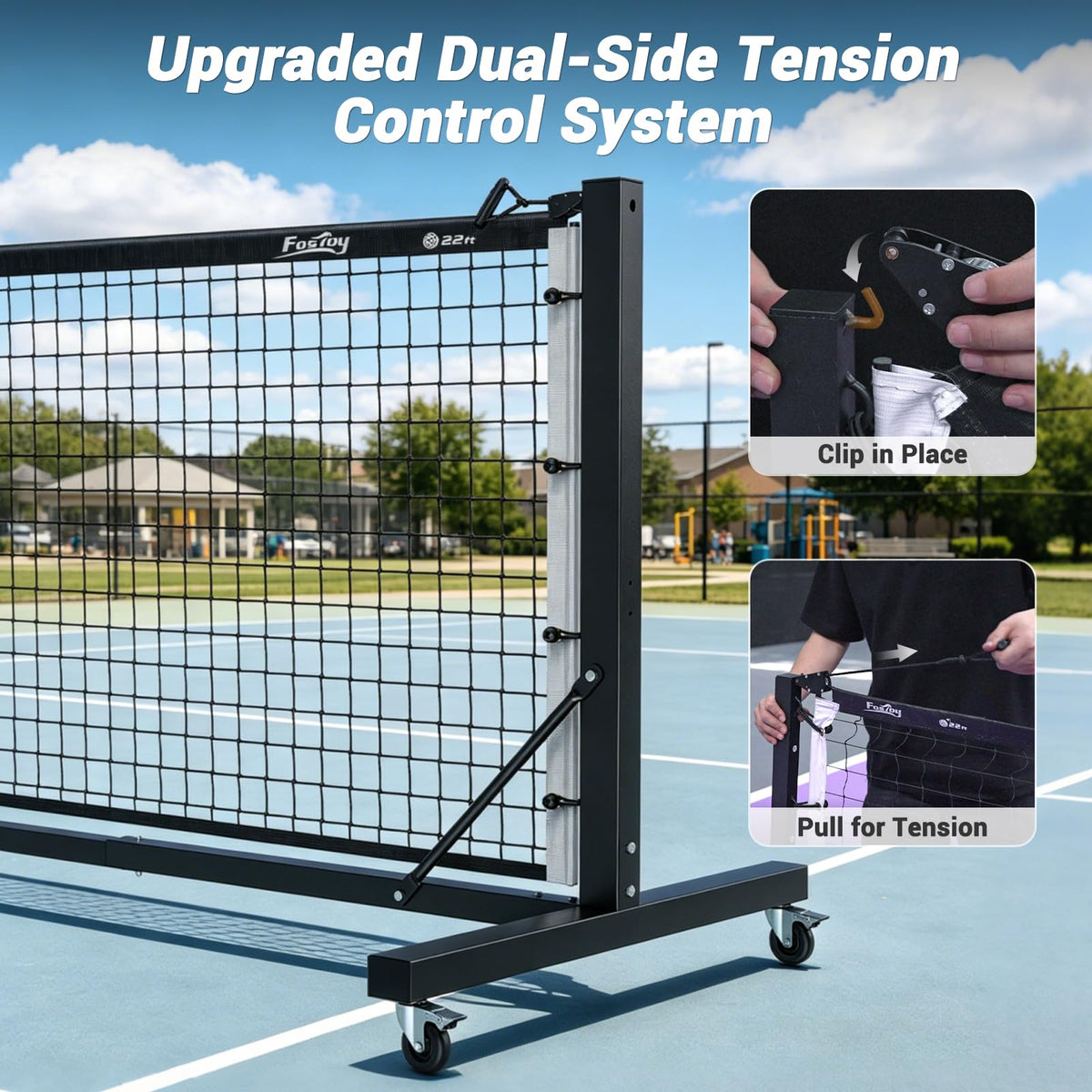 Aluminum Pickleball Net with Carbon Fiber Paddle Z486