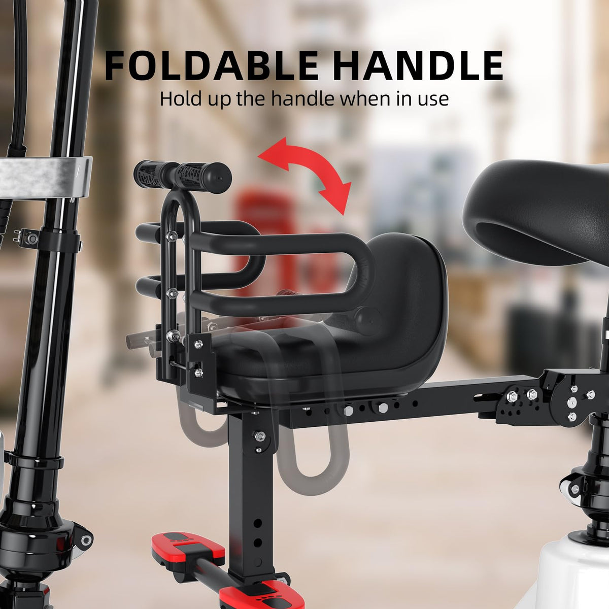 Front Mount Detachable Bike Child Seat with Pedal Guardrail B737