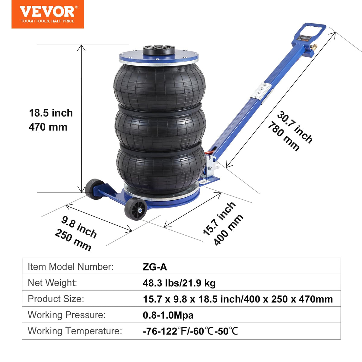5 Ton Triple Bag Air Jack C884
