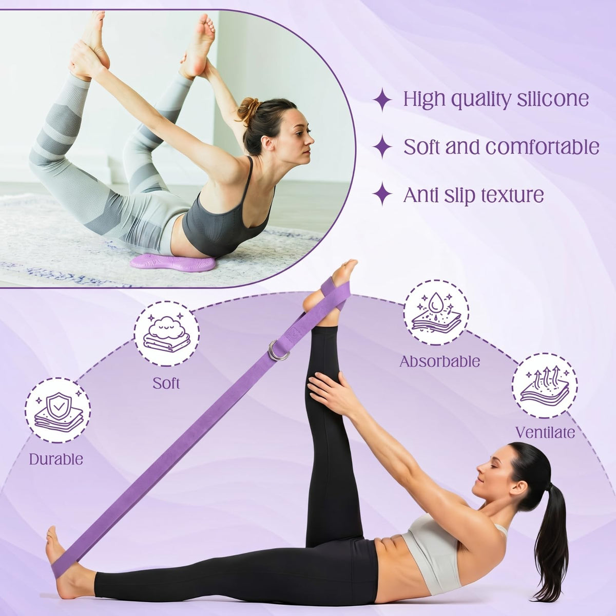 2 Pack Yoga Blocks with Strap W5008