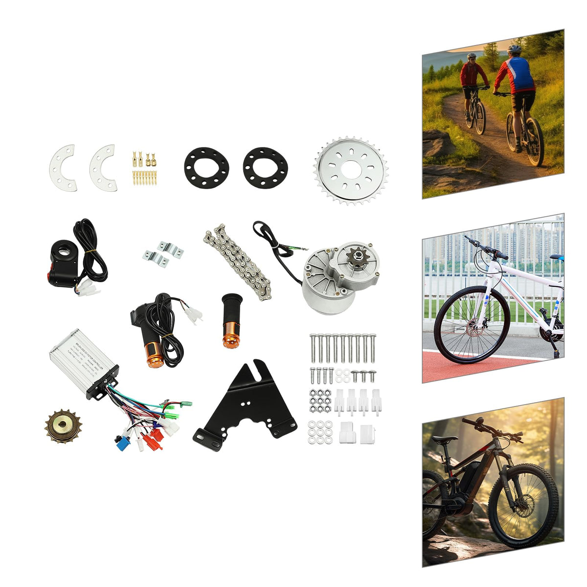 36V 350W Electric Brushless DC Motor Kit with Controller Battery Throttle N316