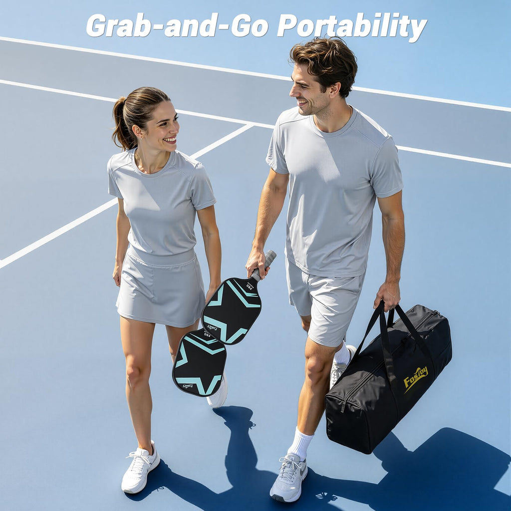 Aluminum Pickleball Net with Carbon Fiber Paddle Z486