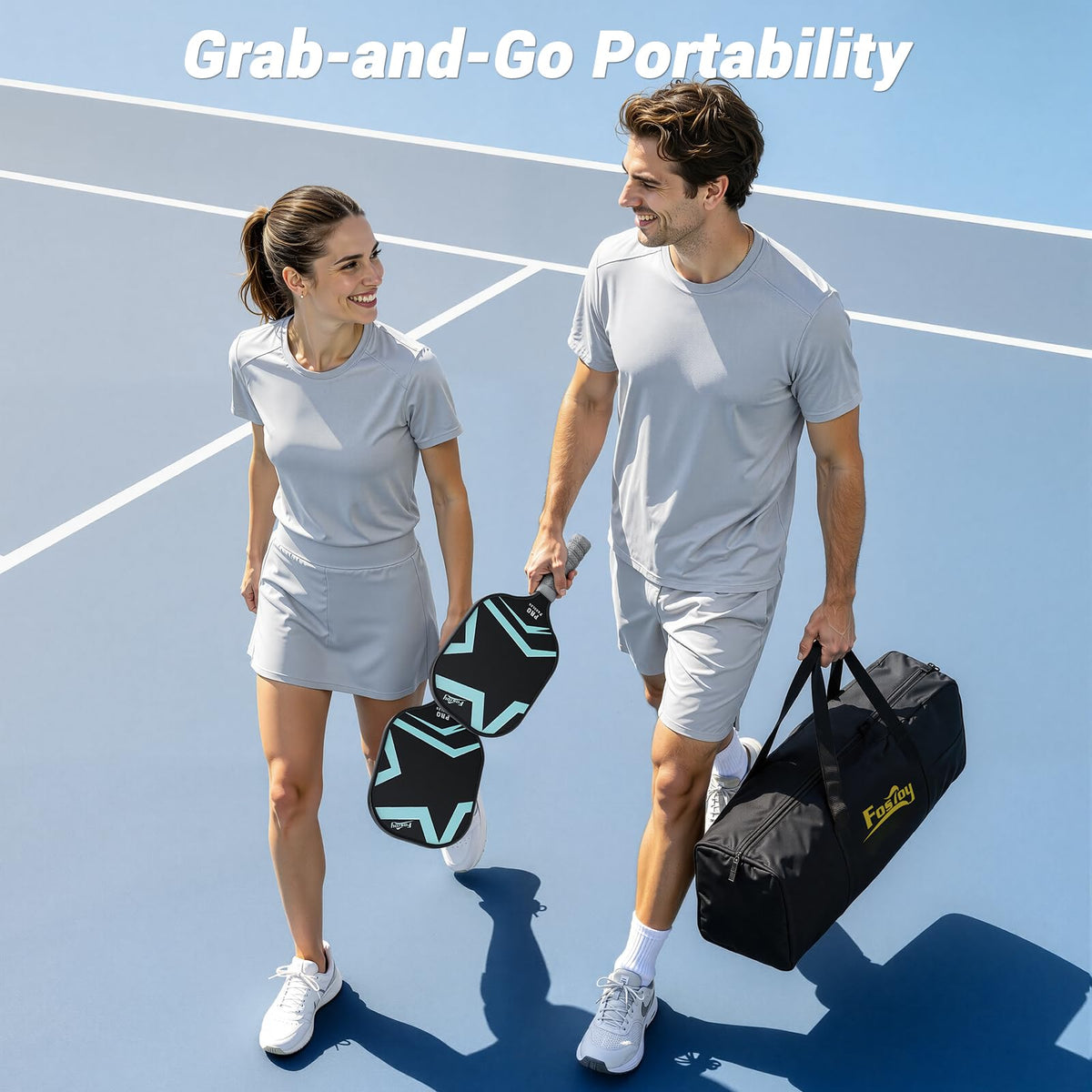 Aluminum Pickleball Net with Carbon Fiber Paddle Z486