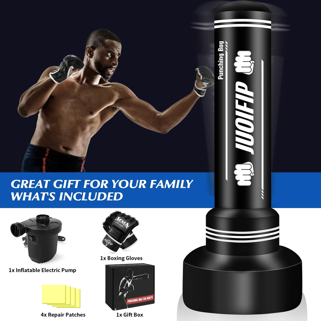 Freestanding Heavy Punching Bag with Gloves and Pump Z2597