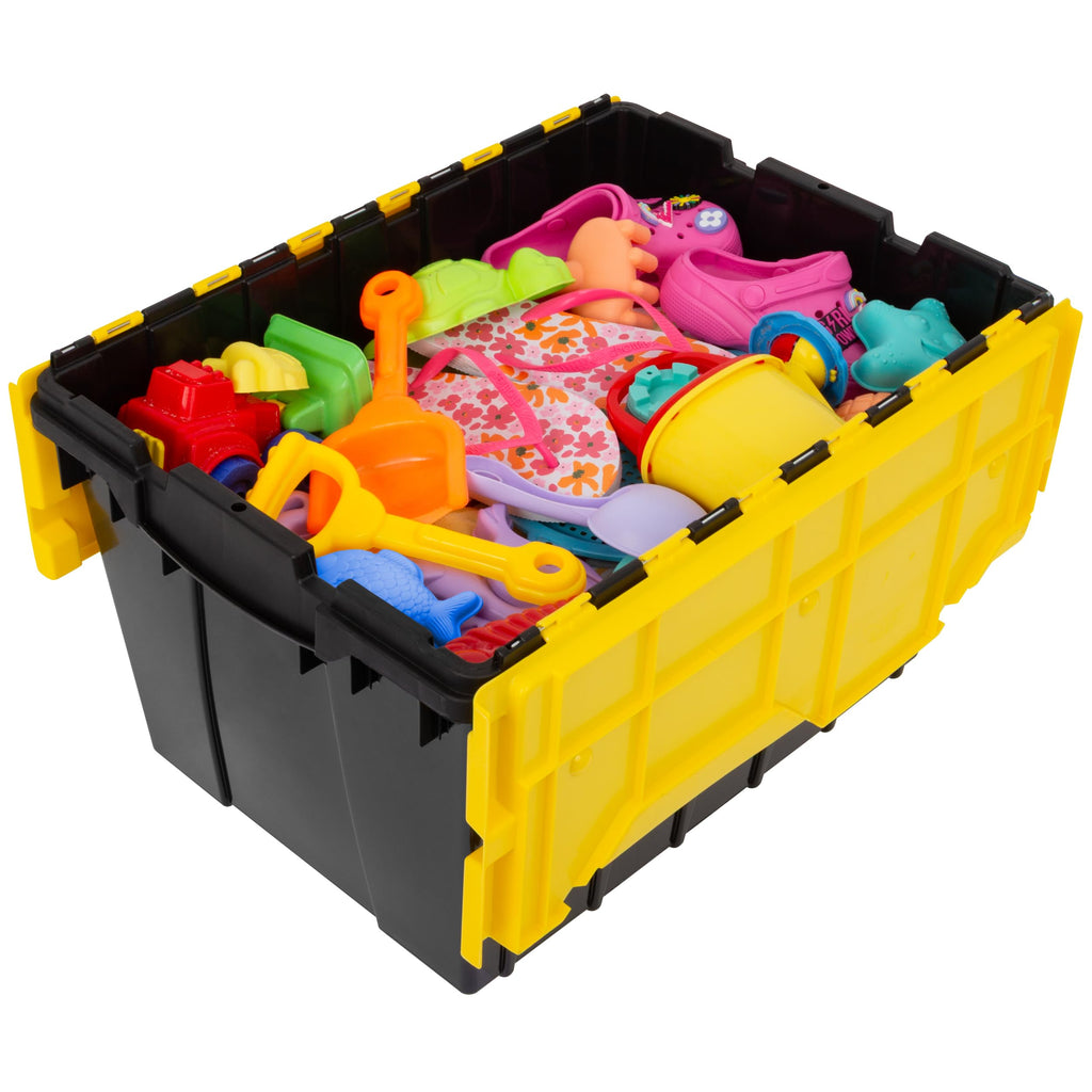 12 Gal Stackable Storage Box with Attached Lid E283246