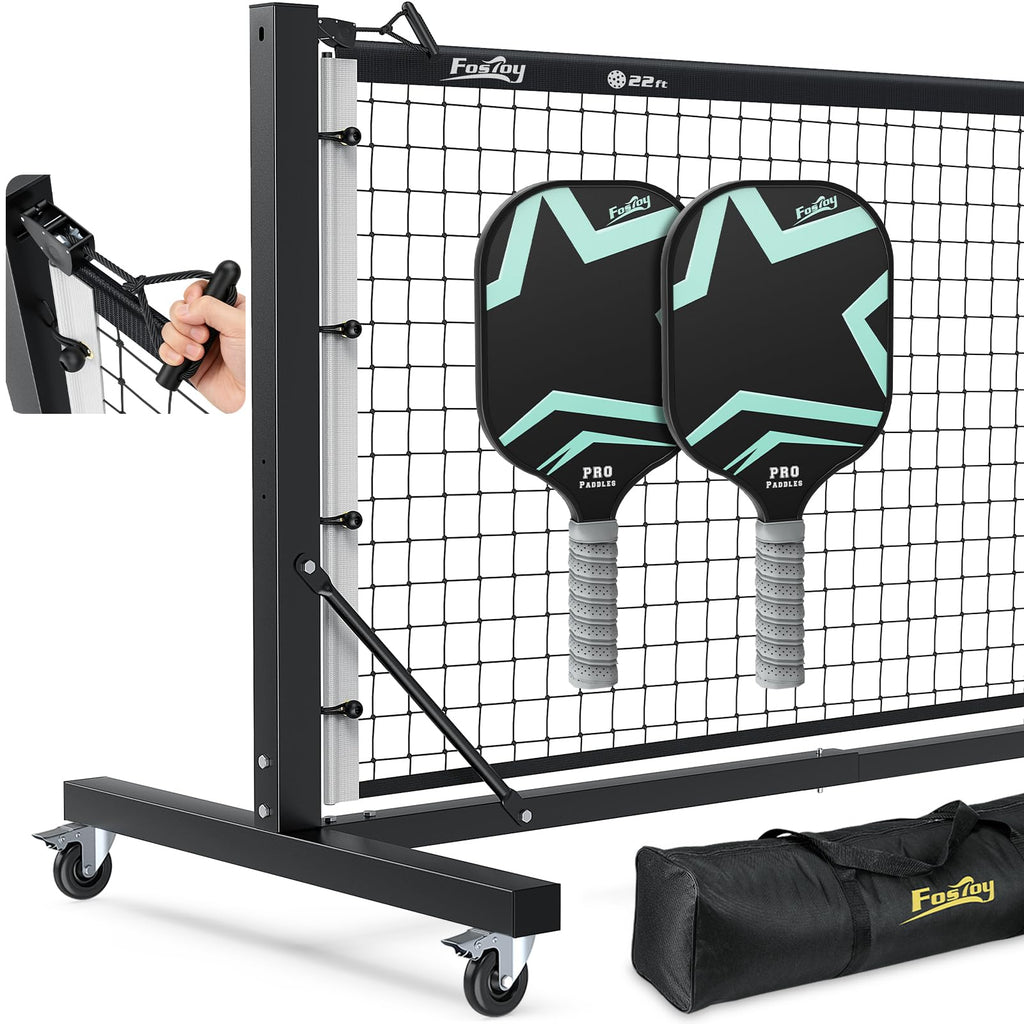 Aluminum Pickleball Net with Carbon Fiber Paddle Z486