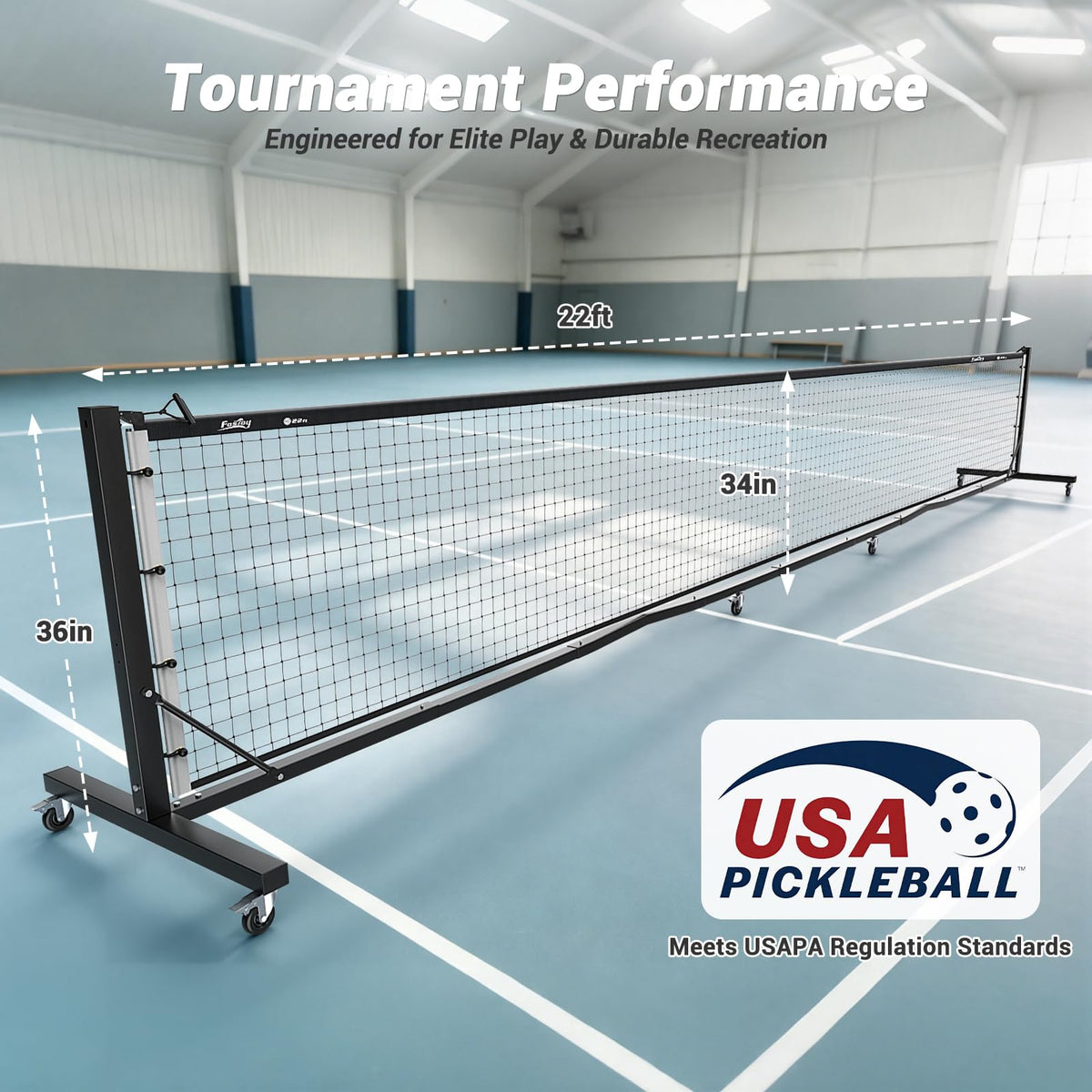 Aluminum Pickleball Net with Carbon Fiber Paddle Z486