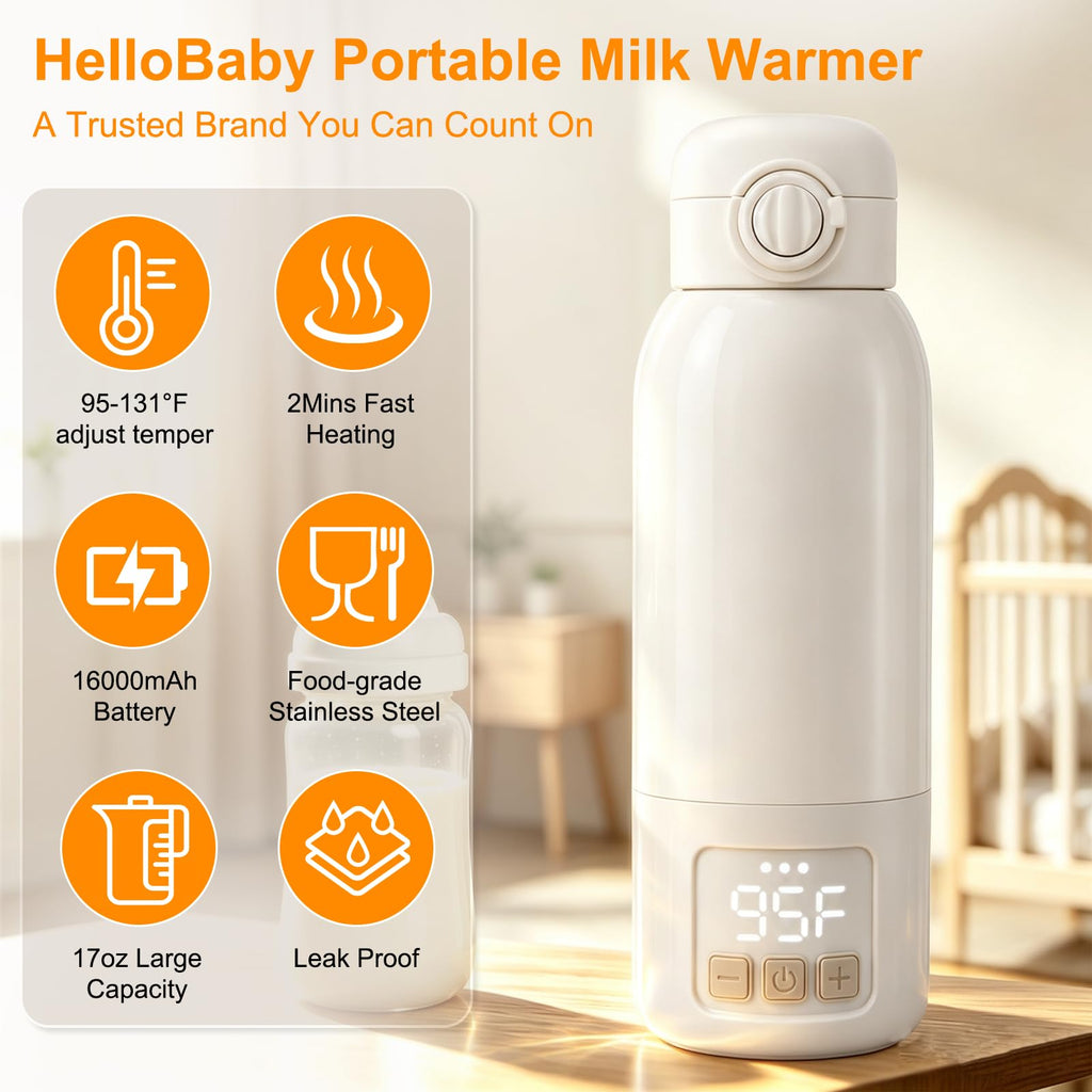 Portable Bottle Warmer 17OZ /500ml White S359