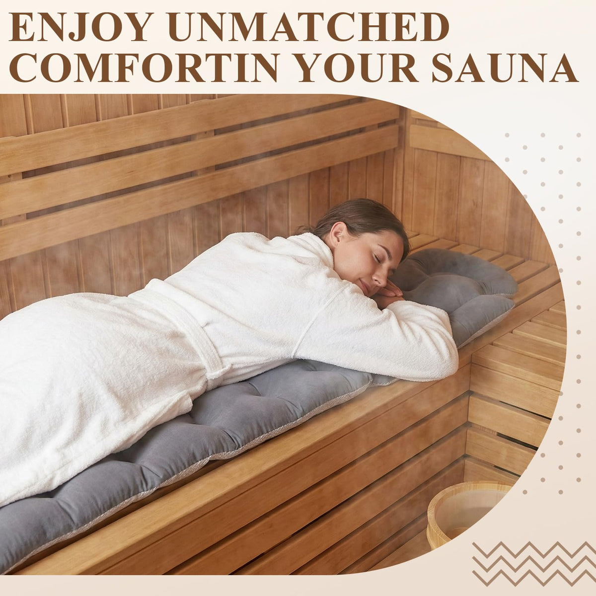 Waterproof High-Density Foam Sauna Seat Cushion Y96624