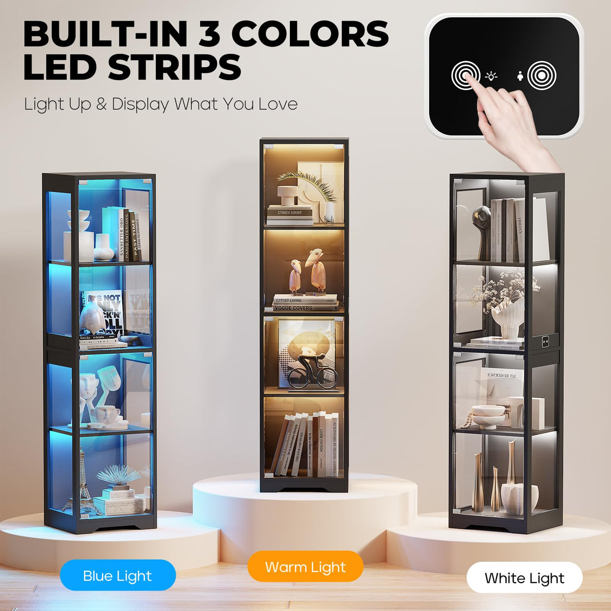 Black Glass Display Cabinet X300040
