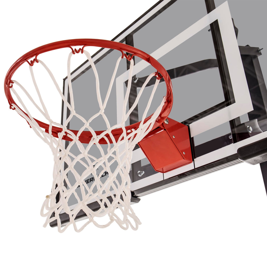 Height Adjustable In-Ground Basketball Hoop with Tempered Glass Backboard X6917