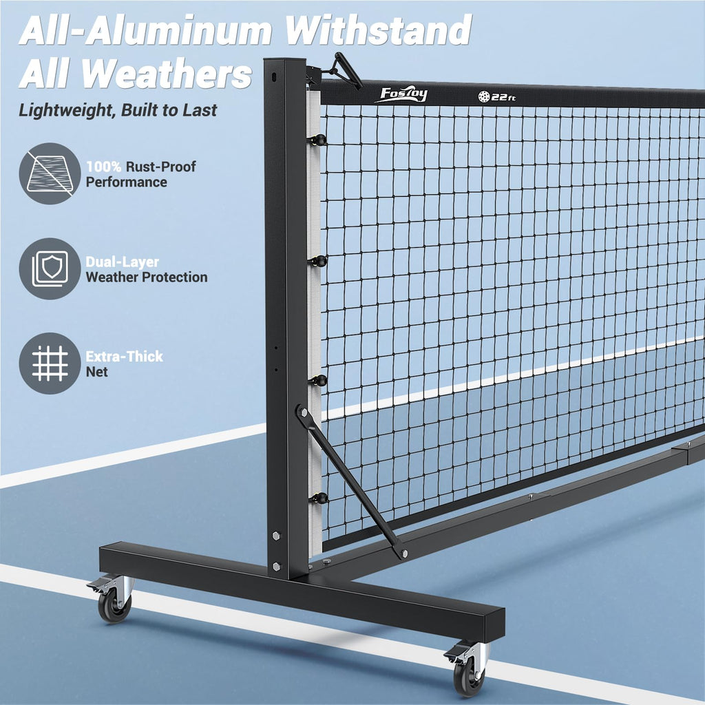 Aluminum Pickleball Net with Carbon Fiber Paddle Z486
