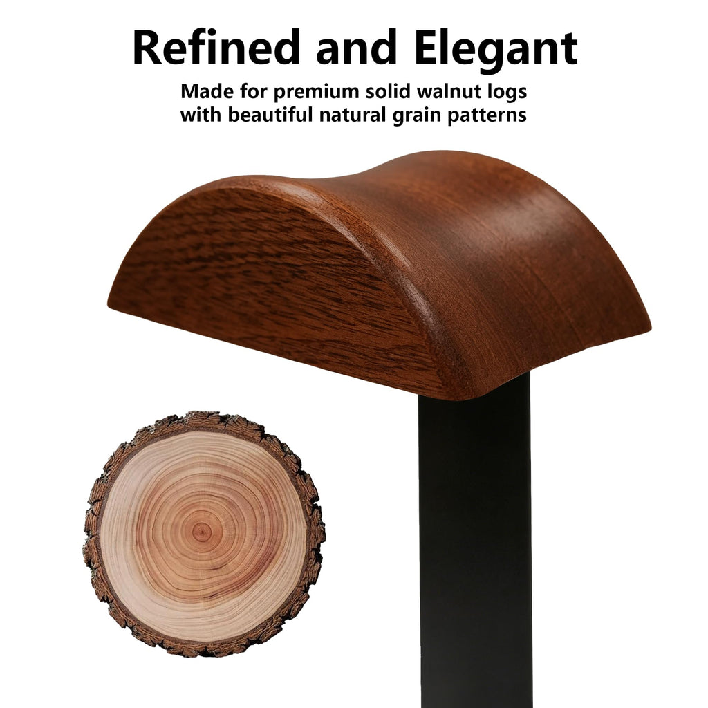 Wooden Headphone Stand with Storage Base W76596