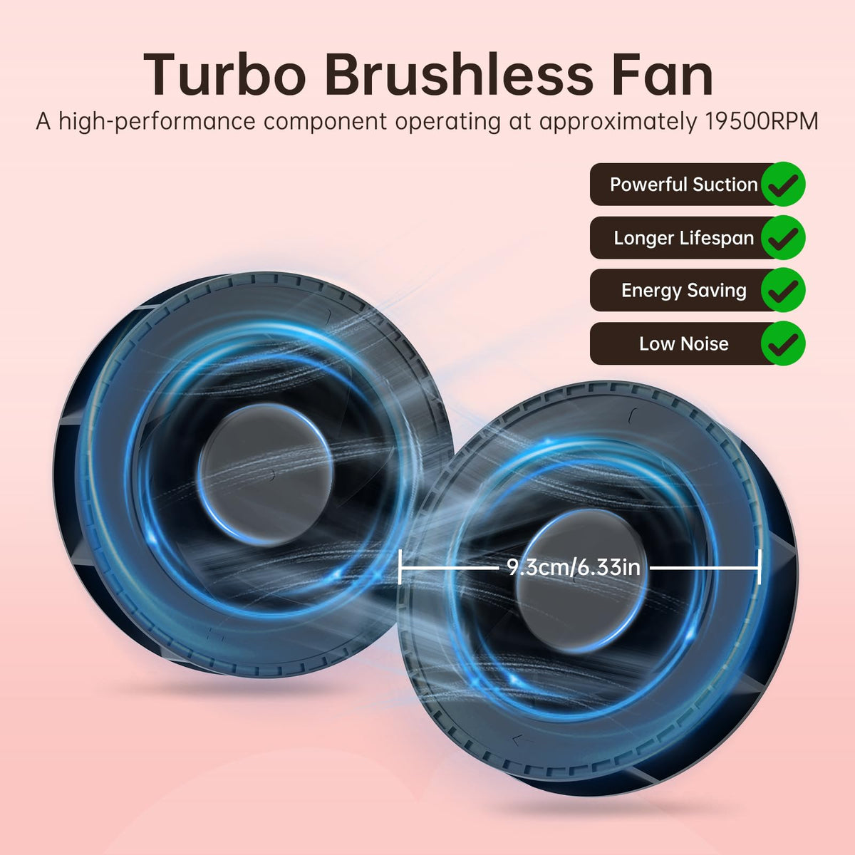 Cordless Nail Vacuum Fan S595