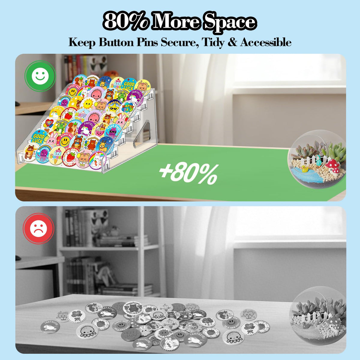 4 Pack 7 Tier Clear Acrylic Display Stand K3713