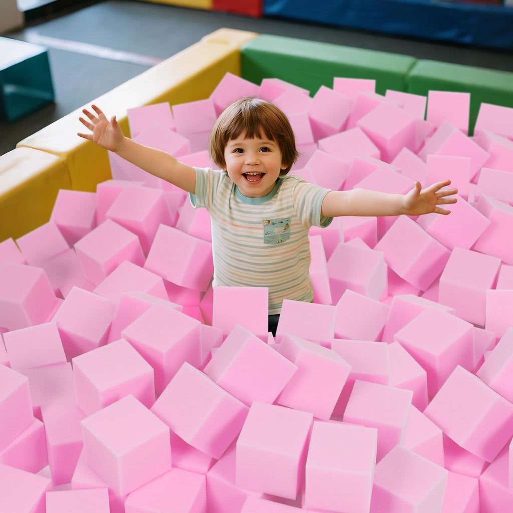 5 Inch Foam Cubes, 48-Pack Light Pink W229
