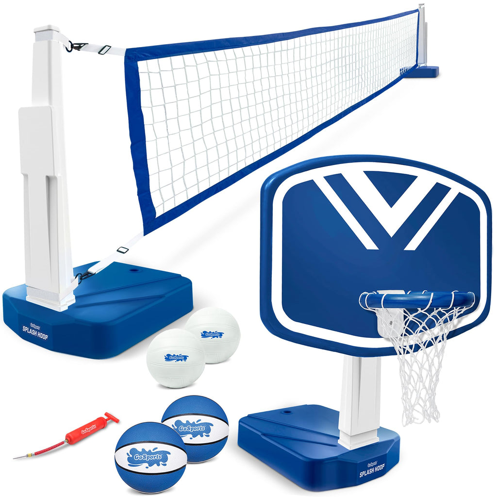 Pool Basketball Hoop & Volleyball Net Set Z914