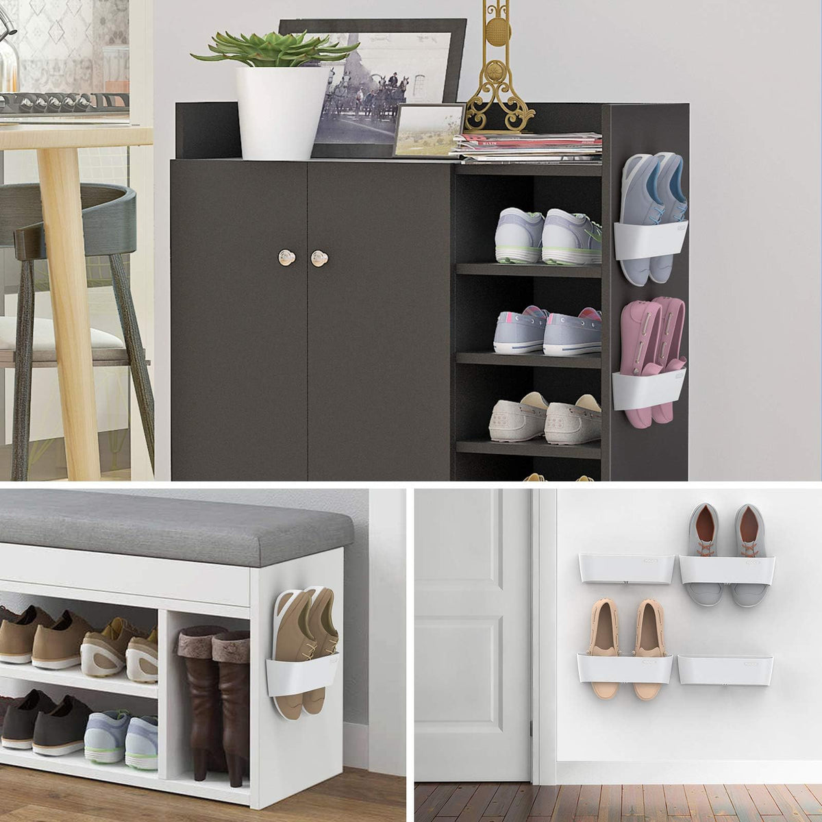White Wall Shoe Rack P67258