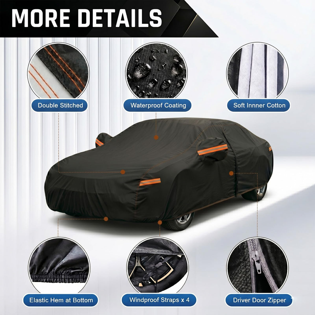 Heavy Duty Car Cover Waterproof All Weather P401469