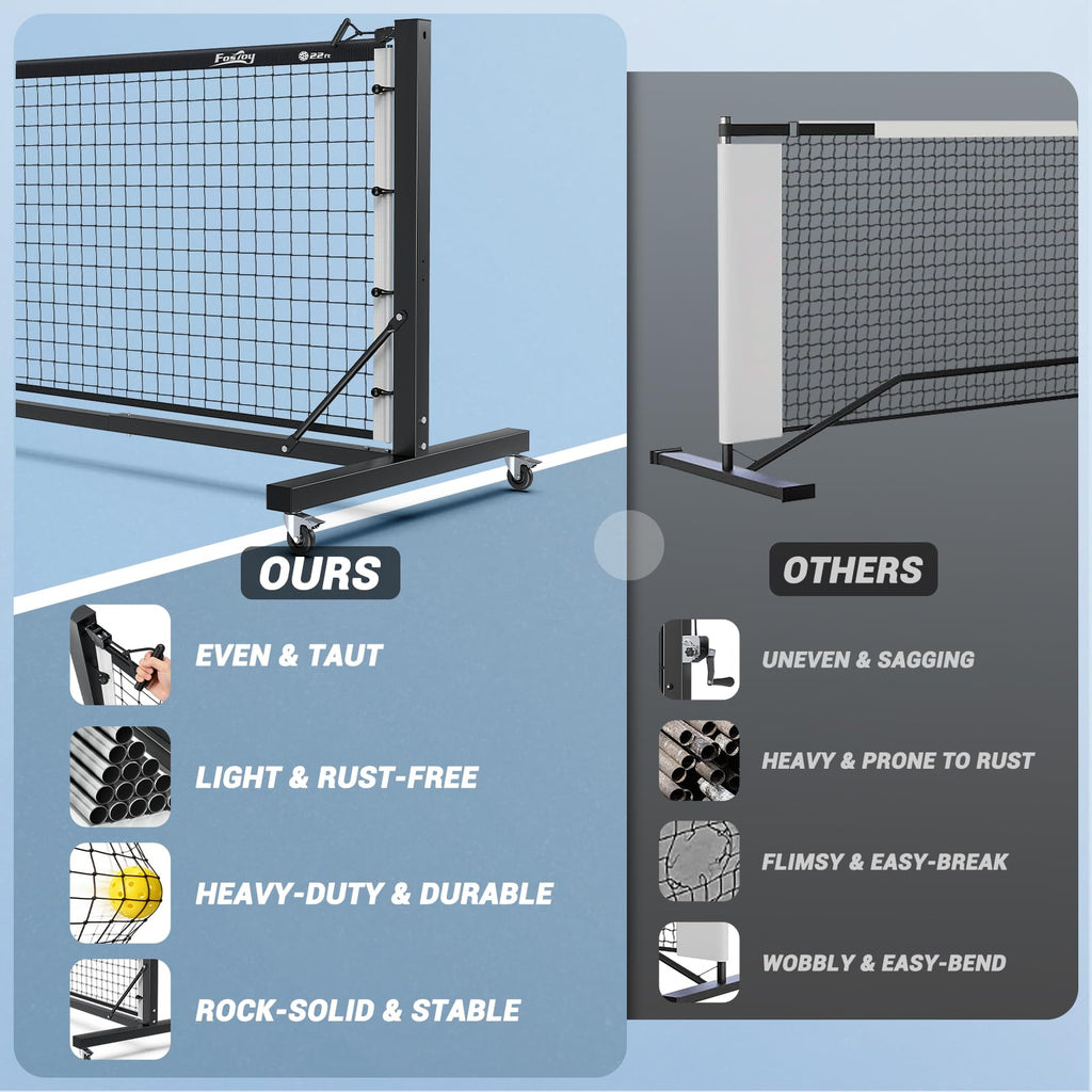 Aluminum Pickleball Net with Carbon Fiber Paddle Z486